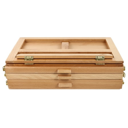 OUNONA  Easel Table Top Easels for Painting Tabletop Show Rack Brown