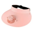 thumbnail image 2 of Milageto Cooling Fan Hat Beach Cap Three Speeds Empty Top Sport Hat for Men Travel Hiking Pink, 2 of 8