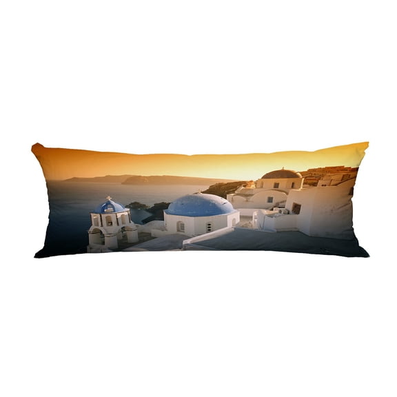 ECZJNT Churches Caldera Village Dramatic Surreal Sky Pillow Cover Body Pillowcase Pillow Protector 20x60 Inch