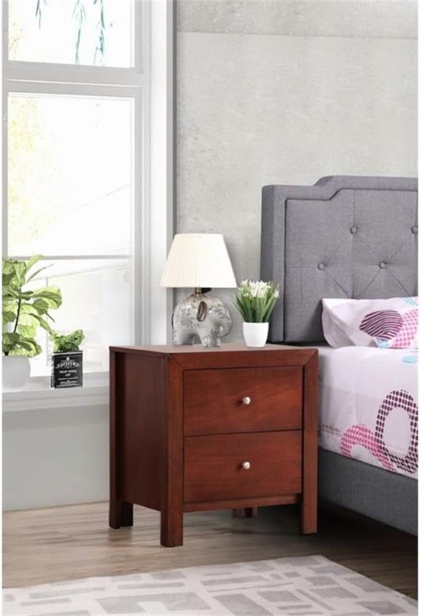 Glory Furniture Burlington Night Stand in Gray Color