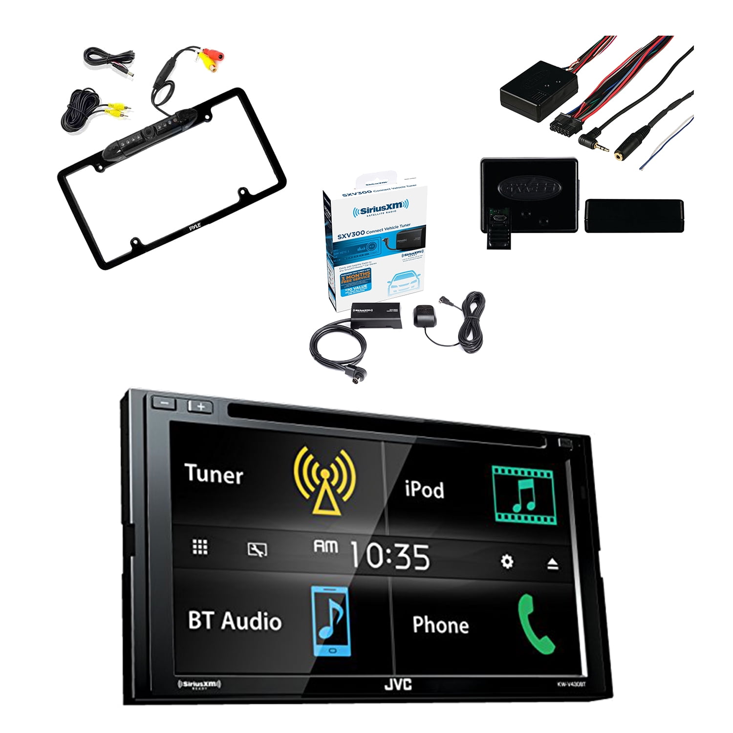 JVC 6.8 Inch LCD Touchscreen 2DIN Bluetooth Car Stereo Receiver with