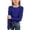 Dark Blue, variant on Gaexia Girls Long Sleeve Ribbed Raglan Tee Stretchy Casual Basic Fit Crew Neck Shirt For Kids Youth (Coffee,5-6 Years)
