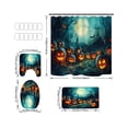 thumbnail image 2 of Halloween Bathroom Set, Bathroom Decor Set, Halloween Shower Curtain Set, Fall Decorations for Bathroom, Waterproof Shower Curtain with Digital Ghost and Jack-O-Lantern Print,, 2 of 6