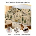 thumbnail image 4 of Cartoon Tractor Couch Cover for 2 Cushion Sofa, Cute Digger Shovel Truck Car Khaki Washable Loveseat Sofa Covers Slipcover for Sectional Sofas L-Shaped, Couch Throw Cover 71"x118", 4 of 9