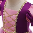 thumbnail image 4 of IBTOM CASTLE Kids Girls Princess Long Maxi Puffy Dress Halloween Christmas Cosplay Fancy Dress up Birthday Party Carnival Evening Pageant Prom Ball Gown, 4 of 6