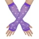 thumbnail image 1 of Zhuge Guantes de red sin dedos para mujer, guantes largos de malla de red para mujer y niña, accesorios para disfraz de Halloween, color morado, 1 of 4