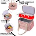 thumbnail image 4 of Bolsa de almuerzo Weitars con doble compartimento, a prueba de fugas, 15 L, rosa, 4 of 8