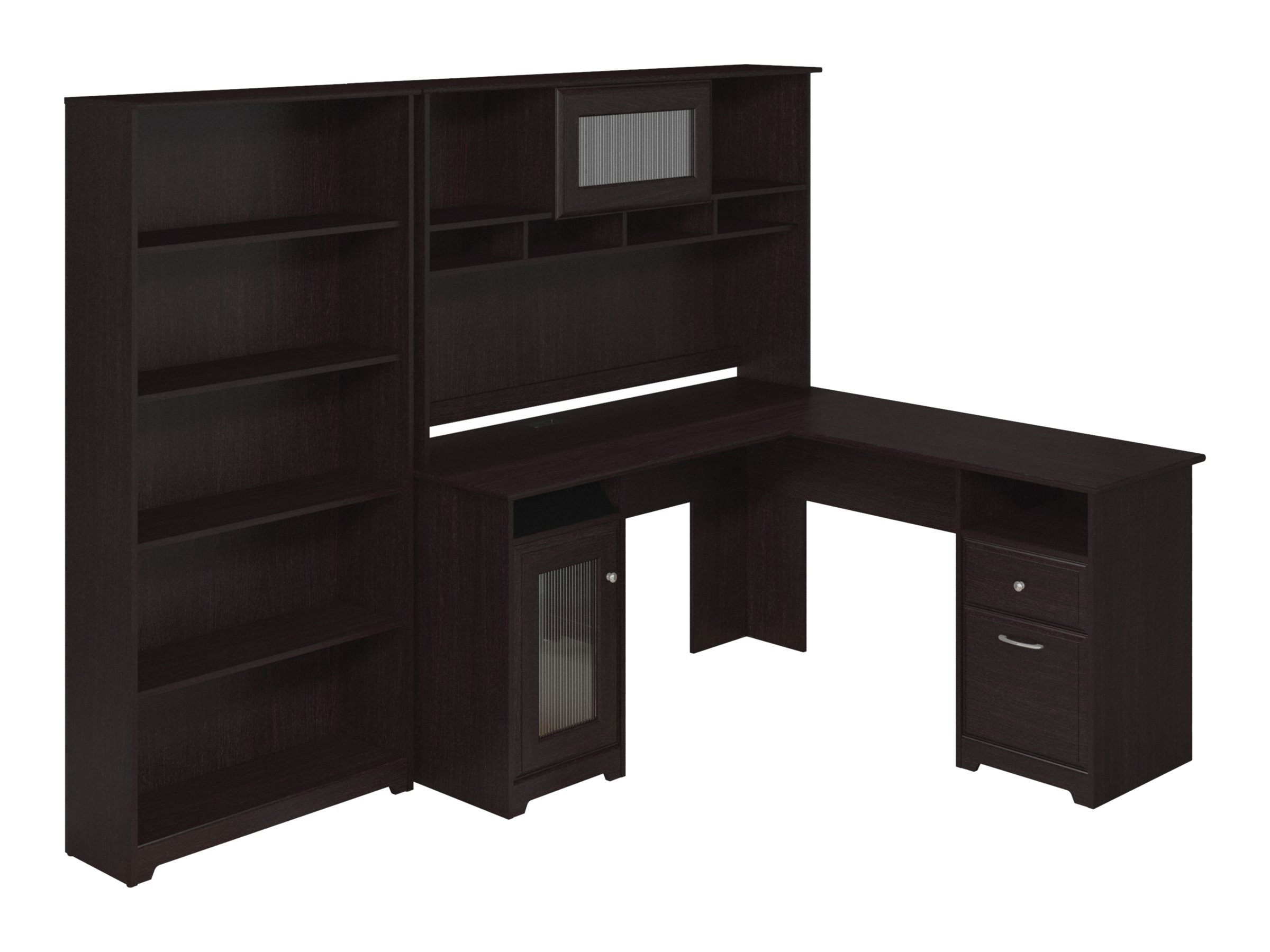 Bush Furniture Cabot Desk 2piece with hutch Lshaped
