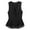 Black, variant on Women's Fashion Niche Design Sleeveless V Neck Chiffon Vest Casual Solid Color Ruffled Hem Short Suit Vest