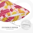 thumbnail image 2 of Plush Throw Pillow Covers, cute Popsicle Pillow Cases with Invisible Zipper, Breathable Microfiber Pillow Cases Standard Size for Sleeping Bedroom Sofa Living Room 14x20, 2 of 5