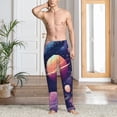 thumbnail image 2 of Susaid Planet Pastel Galaxy Print Mens Pajama Pants Set Sleep & Lounge Pants, PJ Bottoms with Pockets and Button Fly-3X-Large, 2 of 6