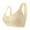 Beige, variant on Ltctricy Women's Zip Front Sports Bras Wireless Comfort Support Full Coverage Lace Bralettes Soft Plus Size Bras
