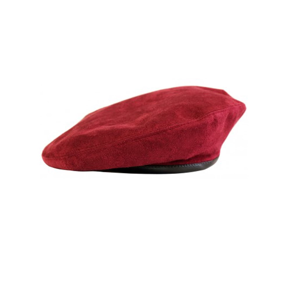 suede beret hat