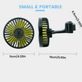 thumbnail image 4 of POINTERTECK Ventilateur de Voiture USB 3 Vitesses Ventilateur de Refroidissement de Voiture Réglable Ventilateur de Refroidissement de Voiture USB Circulateur d'Air Alimenté Ventilateur Électrique Portable avec Feuille Parfumée pour les Voitures Camping Poussette Cuisine Salle de Bains, 4 of 11