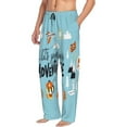 thumbnail image 2 of Balery Men'S Let'S Go On An Adventure Pants,Sleepwear Pants,Pajama Pants,Pj Bottoms Drawstring And Pockets-Small, 2 of 9