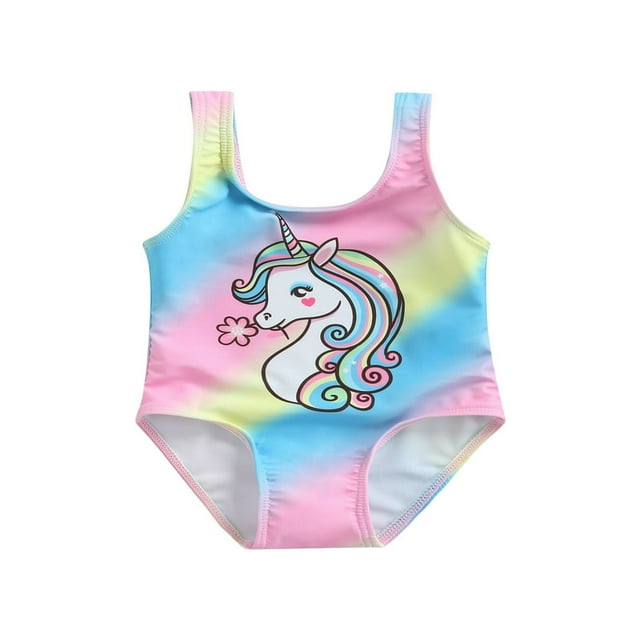 Maillot de Bain d'Été pour Filles, Dessin Animé, Sans Manches, Triangle, Tenue de Plage