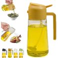 thumbnail image 1 of ZHAOCHENG Pulverizador y dispensador de aceite de vidrio 2 en 1, botella dispensadora de aceite de oliva de 470 ml para cocina, botella rociadora de aceite de grado alimenticio para cocinar, barbacoa, 1 of 5