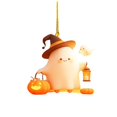 thumbnail image 3 of CozeLy Cute Halloween Decor Ghost Doll Plush Rearview Mirror Decor Car Hanging Accessories for Halloween Car Decor and Fall Home Indoor Display, 3 of 8