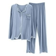 thumbnail image 3 of Pajamas for Women Set Soft Pajamas Women Long Sleeve Sleepwear Crew Neck Pjs 2 Piece Pajama Set for Women Womens Fall Outfits XXL, 3 of 3