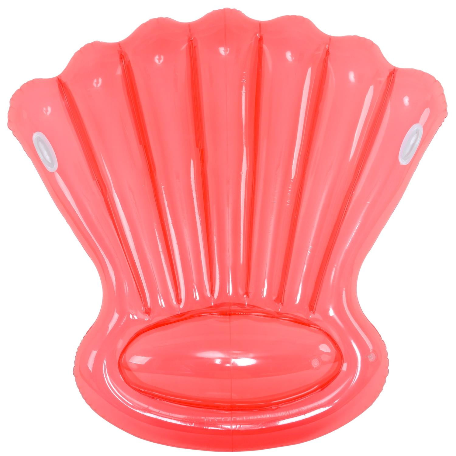 63" Transparent Pink Jumbo Seashell Inflatable Swimming Pool Float