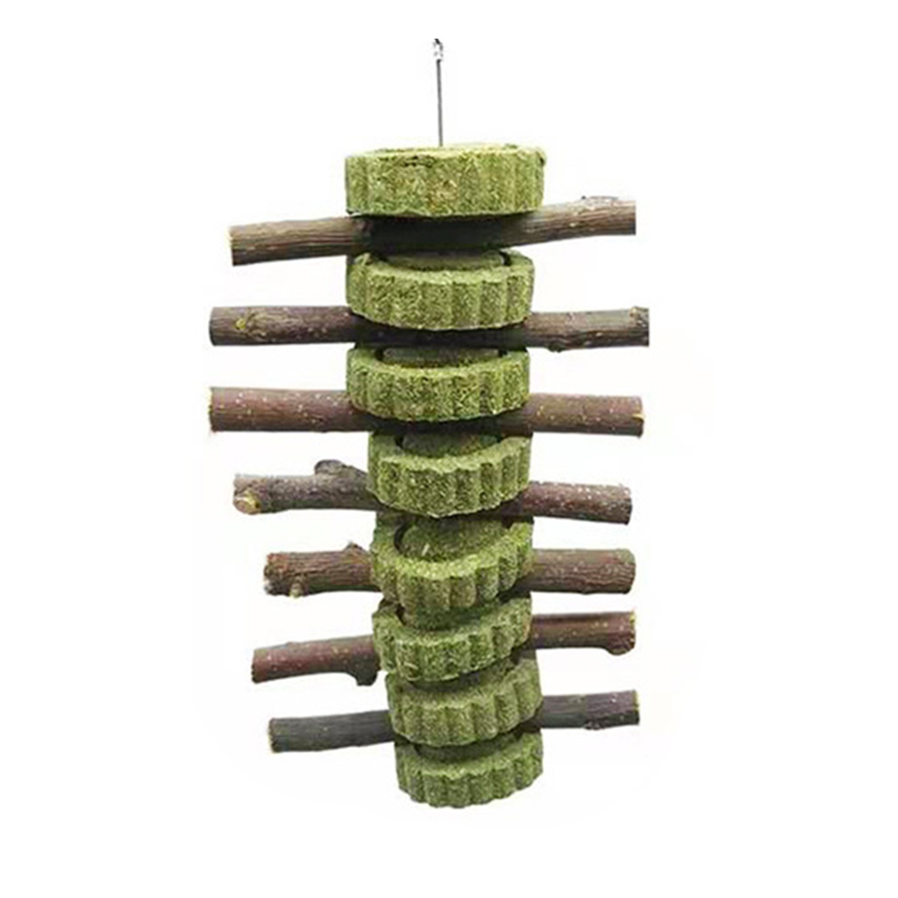 TOPOINT Bunny Rabbit Chew Toys Natural Apple Branch Chewing Sticks