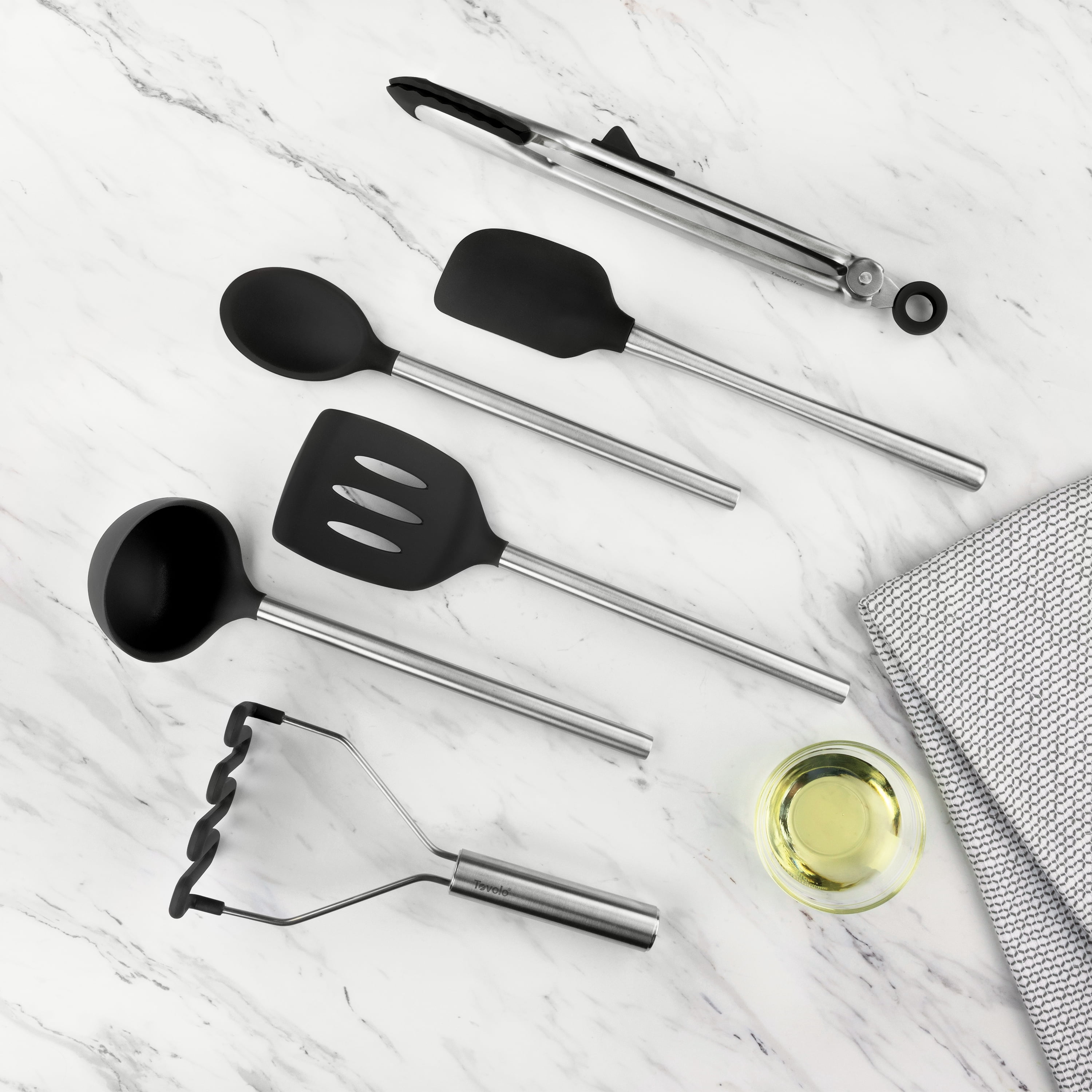 Tovolo Flex-Core Silicone Utensil Set (Set of 6) - Black