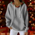 thumbnail image 2 of Women's Fashion Casual Christmas Print Pullover Long-Sleeve Sweatshirt for Holiday Season and Comfortable Athletic Wear,Gray,XL, 2 of 5