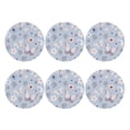 thumbnail image 2 of Balery 6 Pcs Blue Butterflyleather Coasters Set, Drink Table Cup Coasters For Living Room Kitchen Coffee Decor, 2 of 9