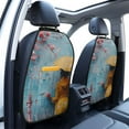 thumbnail image 3 of Naloa Woman Under Blossoming Tree 2Pcs Anti-Kick Back Seat Cover Kick Mat, Car Seat Protector with 3 Storage Pockets, 3 of 8