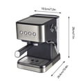 thumbnail image 2 of Semi-Automatic Espresso Machine, 1050W Coffee Maker with 15-20 Bar Pressure, 50.7 Oz Large Water Tank for Home Use, 2 of 10