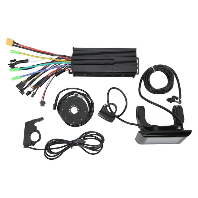 Kit de conversión de bicicleta eléctrica (24 V, 36 V, 48 V, 30 A, controlador S900, panel con sensor de asistencia eléctrica y acelerador de pulgar para motores sin escobillas de 750 W y 1000 W)