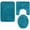 Chambray Blue, variant on Bath Rug Set with Anti-Skid Backing: Bath Mat, Contour Rug, Lid Cover