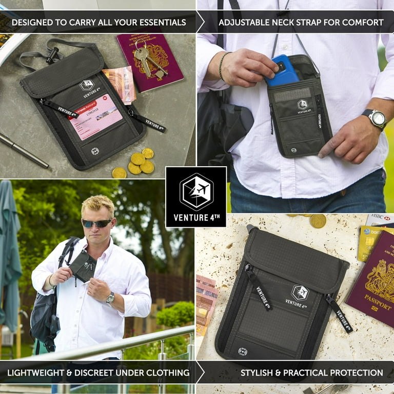 VENTURE 4TH Neck Pouch Travel Wallet - RFID Blocking VENTURE 4TH Neck Pouch Travel Wallet - RFID Blocking