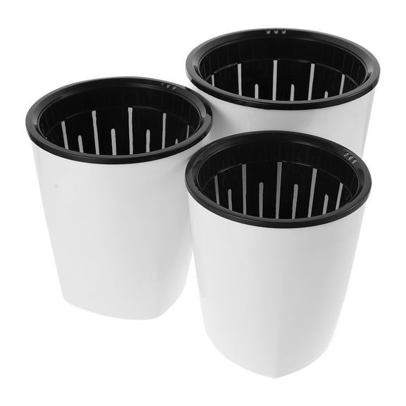 Flowerpot Hydroponic Plants Self Watering Pots Indoor 3 Pcs Perspiration Orchid Plastic Raw Material Great Texture