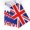blue, variant on Wovilon Banners And Signs Customize Uk Decorative Party Banners Pvc Bunting Banner Garden Party Decorations 20Pcs 5.5M