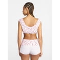 thumbnail image 3 of No Boundaries Bralette and Foldover Shorts Sleep Set, 2-Piece, Women's XS-XXL, 3 of 5