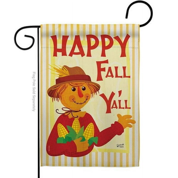 G135564-BO 13 x 18.5 in. Fall Scarecrow Garden Flag with Harvest & Autumn Double-Sided Decorative Vertical Flags House Decoration Banner Yard Gift