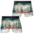 thumbnail image 3 of Merry Christmas Santa Reindeer Antlers Exotic Shorthair Sleigh Xmas Winter Holiday All Over Print Boxer Briefs Underwear for Men Dad Cat Lover Kitten Owner Gifts - 00023, 3 of 6