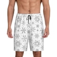 thumbnail image 2 of Picia Snowflake Minimalist Pajama Shorts for Men, Men's Pajama Bottoms, Sleepwear,Short Pajama Pants-3X-Large, 2 of 9