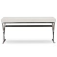 thumbnail image 3 of Bowery Hill Faux Leather Bench in White and Silver, 3 of 4