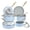 Blue, variant on Chef Power 10 Pcs Ceramic Non Stick Cookware Sets, Pots and Pans Set with Stainless Steel Handle, Dishwasher and Oven Safe, Light Purple with Light Gold Handle