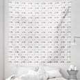 thumbnail image 1 of Motorcycle Tapestry, Pastel Colored Mopeds and Scooters with Dots Going to Opposite Directions, Fabric Wall Hanging Decor for Bedroom Living Room Dorm, 5 Sizes, Salmon Seafoam, by Ambesonne, 1 of 1