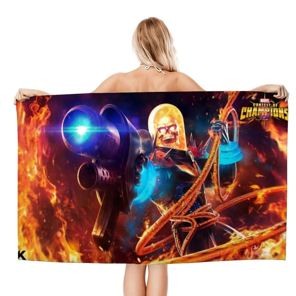 Ghost Rider Gifts Beach Towel for Women Girl Birthday Inspired Fan Bath Outdoor Music Lover