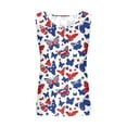 thumbnail image 4 of SOOMLON Red White and Blue Athletic Tank Tops for Women Butterfly Distressed Patriotic Shirts Crew Neck Usa Flag Tops Sleeveless Flowy T-Shirt Striped Stars Tee Blouse Clothes, 4 of 5