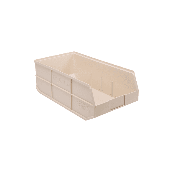 Quantum Storage Systems SSB485GY Stackable Shelf Part Organizer Gray Bins 21" L x 11" W x 7" H 6 Pack