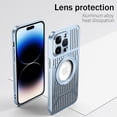 thumbnail image 6 of Magnetic 360 Rotary Stand Holder Case for iPhone 14 13 12 Pro Max 14 Plus Compatible with Magsafe, Aluminum Back Plate Bracket (Blue,for iPhone 14 Pro), 6 of 13