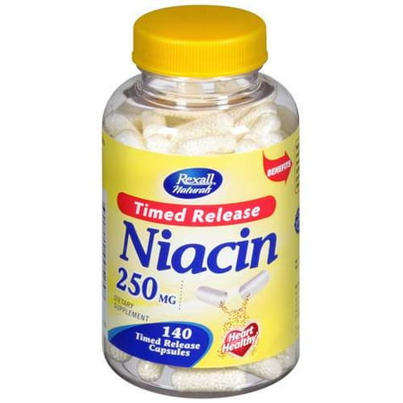 Rexall Naturals: Dietary Supplement Time Release Niacin, 140 ct