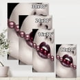 thumbnail image 4 of Designart ' Pearls Through Mouth With Heart Shape Lips ' Modern Canvas Wall Art Print, 4 of 4