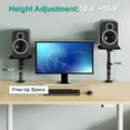 thumbnail image 4 of Studio Monitor and Speaker Stand, Clamp-on Desktop Stand Set of 2, Height Adjustable Universal Audio Holder for Bookshelf Speakers Laptops Projectors (SDS003), Black, 4 of 8