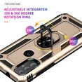 thumbnail image 6 of Jiahe Cover For Motorola Moto G Power 2022,Armor Shockproof TPU Bumper Case,Degree Rotation Kickstand With Magnetic Car Mount Ring Holder Hard PC Case Cover,6.5 inch,Gold, 6 of 7